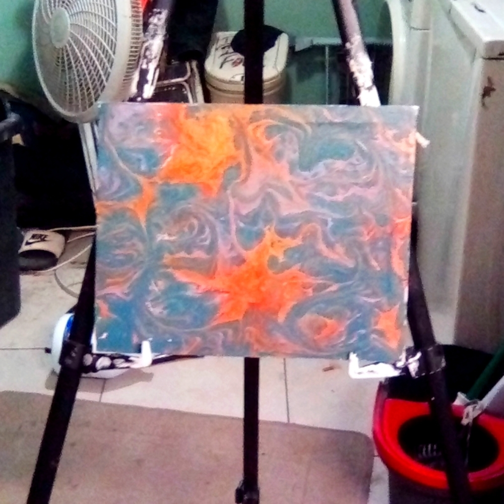 8" x 10" pour painting by Brandi